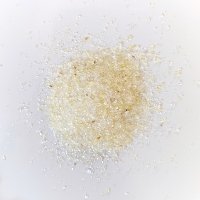 Lampové sklo - skleněné tyče, tyčky - Sklo pro výrobu korálků - americké, německé, italské sklo / 218RW-frits-1mm Iris yellow (COE 96, Reichenbach) – frita, jemná drť 0,5-1 mm