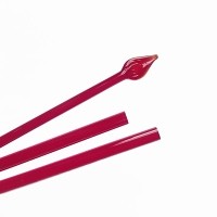 Lampové sklo - skleněné tyče, tyčky - Sklo pro výrobu korálků - americké, německé, italské sklo / 139RW Strawberry (COE 96)